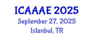 International Conference on Aeronautical and Aerospace Engineering (ICAAAE) September 27, 2025 - Istanbul, Turkey