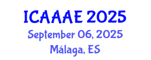 International Conference on Aeronautical and Aerospace Engineering (ICAAAE) September 06, 2025 - Málaga, Spain