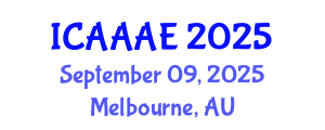 International Conference on Aeronautical and Aerospace Engineering (ICAAAE) September 09, 2025 - Melbourne, Australia