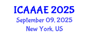International Conference on Aeronautical and Aerospace Engineering (ICAAAE) September 09, 2025 - New York, United States