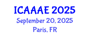 International Conference on Aeronautical and Aerospace Engineering (ICAAAE) September 20, 2025 - Paris, France