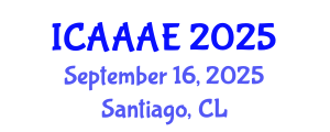 International Conference on Aeronautical and Aerospace Engineering (ICAAAE) September 16, 2025 - Santiago, Chile