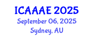 International Conference on Aeronautical and Aerospace Engineering (ICAAAE) September 06, 2025 - Sydney, Australia