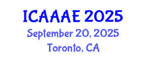 International Conference on Aeronautical and Aerospace Engineering (ICAAAE) September 20, 2025 - Toronto, Canada