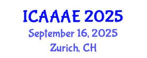 International Conference on Aeronautical and Aerospace Engineering (ICAAAE) September 16, 2025 - Zurich, Switzerland