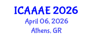 International Conference on Aeronautical and Aerospace Engineering (ICAAAE) April 06, 2026 - Athens, Greece International Conference on Aeronautical and Aerospace Engineering (ICAAAE) April 06, 2026 - Athens, Greece