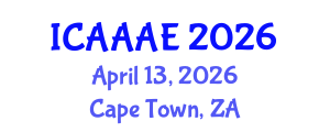 International Conference on Aeronautical and Aerospace Engineering (ICAAAE) April 13, 2026 - Cape Town, South Africa International Conference on Aeronautical and Aerospace Engineering (ICAAAE) April 13, 2026 - Cape Town, South Africa