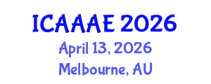 International Conference on Aeronautical and Aerospace Engineering (ICAAAE) April 13, 2026 - Melbourne, Australia International Conference on Aeronautical and Aerospace Engineering (ICAAAE) April 13, 2026 - Melbourne, Australia