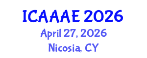 International Conference on Aeronautical and Aerospace Engineering (ICAAAE) April 27, 2026 - Nicosia, Cyprus International Conference on Aeronautical and Aerospace Engineering (ICAAAE) April 27, 2026 - Nicosia, Cyprus