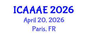 International Conference on Aeronautical and Aerospace Engineering (ICAAAE) April 20, 2026 - Paris, France