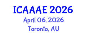 International Conference on Aeronautical and Aerospace Engineering (ICAAAE) April 06, 2026 - Toronto, Australia International Conference on Aeronautical and Aerospace Engineering (ICAAAE) April 06, 2026 - Toronto, Australia