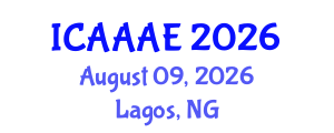 International Conference on Aeronautical and Aerospace Engineering (ICAAAE) August 09, 2026 - Lagos, Nigeria International Conference on Aeronautical and Aerospace Engineering (ICAAAE) August 09, 2026 - Lagos, Nigeria