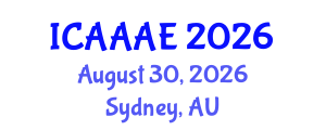 International Conference on Aeronautical and Aerospace Engineering (ICAAAE) August 30, 2026 - Sydney, Australia International Conference on Aeronautical and Aerospace Engineering (ICAAAE) August 30, 2026 - Sydney, Australia