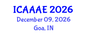 International Conference on Aeronautical and Aerospace Engineering (ICAAAE) December 09, 2026 - Goa, India International Conference on Aeronautical and Aerospace Engineering (ICAAAE) December 09, 2026 - Goa, India