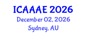 International Conference on Aeronautical and Aerospace Engineering (ICAAAE) December 02, 2026 - Sydney, Australia International Conference on Aeronautical and Aerospace Engineering (ICAAAE) December 02, 2026 - Sydney, Australia