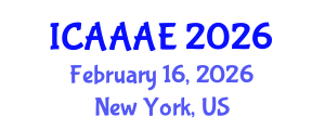 International Conference on Aeronautical and Aerospace Engineering (ICAAAE) February 16, 2026 - New York, United States International Conference on Aeronautical and Aerospace Engineering (ICAAAE) February 16, 2026 - New York, United States