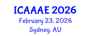 International Conference on Aeronautical and Aerospace Engineering (ICAAAE) February 23, 2026 - Sydney, Australia International Conference on Aeronautical and Aerospace Engineering (ICAAAE) February 23, 2026 - Sydney, Australia