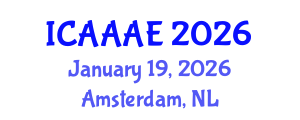 International Conference on Aeronautical and Aerospace Engineering (ICAAAE) January 19, 2026 - Amsterdam, Netherlands International Conference on Aeronautical and Aerospace Engineering (ICAAAE) January 19, 2026 - Amsterdam, Netherlands
