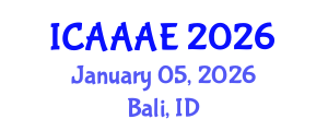 International Conference on Aeronautical and Aerospace Engineering (ICAAAE) January 05, 2026 - Bali, Indonesia International Conference on Aeronautical and Aerospace Engineering (ICAAAE) January 05, 2026 - Bali, Indonesia