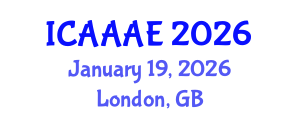 International Conference on Aeronautical and Aerospace Engineering (ICAAAE) January 19, 2026 - London, United Kingdom International Conference on Aeronautical and Aerospace Engineering (ICAAAE) January 19, 2026 - London, United Kingdom