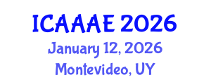 International Conference on Aeronautical and Aerospace Engineering (ICAAAE) January 12, 2026 - Montevideo, Uruguay International Conference on Aeronautical and Aerospace Engineering (ICAAAE) January 12, 2026 - Montevideo, Uruguay
