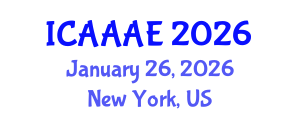 International Conference on Aeronautical and Aerospace Engineering (ICAAAE) January 26, 2026 - New York, United States International Conference on Aeronautical and Aerospace Engineering (ICAAAE) January 26, 2026 - New York, United States