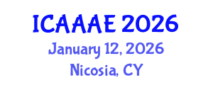 International Conference on Aeronautical and Aerospace Engineering (ICAAAE) January 12, 2026 - Nicosia, Cyprus International Conference on Aeronautical and Aerospace Engineering (ICAAAE) January 12, 2026 - Nicosia, Cyprus