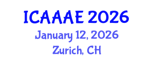 International Conference on Aeronautical and Aerospace Engineering (ICAAAE) January 12, 2026 - Zurich, Switzerland International Conference on Aeronautical and Aerospace Engineering (ICAAAE) January 12, 2026 - Zurich, Switzerland