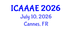 International Conference on Aeronautical and Aerospace Engineering (ICAAAE) July 10, 2026 - Cannes, France