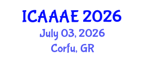 International Conference on Aeronautical and Aerospace Engineering (ICAAAE) July 03, 2026 - Corfu, Greece International Conference on Aeronautical and Aerospace Engineering (ICAAAE) July 03, 2026 - Corfu, Greece