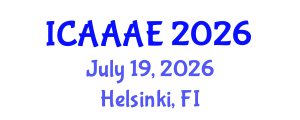 International Conference on Aeronautical and Aerospace Engineering (ICAAAE) July 19, 2026 - Helsinki, Finland International Conference on Aeronautical and Aerospace Engineering (ICAAAE) July 19, 2026 - Helsinki, Finland