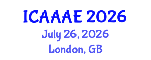 International Conference on Aeronautical and Aerospace Engineering (ICAAAE) July 26, 2026 - London, United Kingdom International Conference on Aeronautical and Aerospace Engineering (ICAAAE) July 26, 2026 - London, United Kingdom