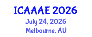 International Conference on Aeronautical and Aerospace Engineering (ICAAAE) July 24, 2026 - Melbourne, Australia International Conference on Aeronautical and Aerospace Engineering (ICAAAE) July 24, 2026 - Melbourne, Australia
