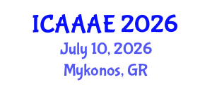 International Conference on Aeronautical and Aerospace Engineering (ICAAAE) July 10, 2026 - Mykonos, Greece International Conference on Aeronautical and Aerospace Engineering (ICAAAE) July 10, 2026 - Mykonos, Greece