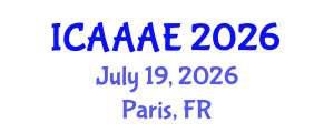 International Conference on Aeronautical and Aerospace Engineering (ICAAAE) July 19, 2026 - Paris, France
