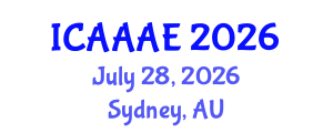 International Conference on Aeronautical and Aerospace Engineering (ICAAAE) July 28, 2026 - Sydney, Australia International Conference on Aeronautical and Aerospace Engineering (ICAAAE) July 28, 2026 - Sydney, Australia