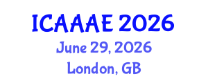 International Conference on Aeronautical and Aerospace Engineering (ICAAAE) June 29, 2026 - London, United Kingdom International Conference on Aeronautical and Aerospace Engineering (ICAAAE) June 29, 2026 - London, United Kingdom