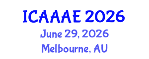 International Conference on Aeronautical and Aerospace Engineering (ICAAAE) June 29, 2026 - Melbourne, Australia International Conference on Aeronautical and Aerospace Engineering (ICAAAE) June 29, 2026 - Melbourne, Australia
