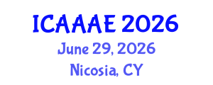 International Conference on Aeronautical and Aerospace Engineering (ICAAAE) June 29, 2026 - Nicosia, Cyprus International Conference on Aeronautical and Aerospace Engineering (ICAAAE) June 29, 2026 - Nicosia, Cyprus