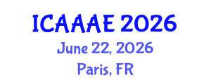 International Conference on Aeronautical and Aerospace Engineering (ICAAAE) June 22, 2026 - Paris, France