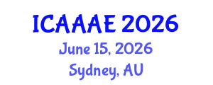 International Conference on Aeronautical and Aerospace Engineering (ICAAAE) June 15, 2026 - Sydney, Australia International Conference on Aeronautical and Aerospace Engineering (ICAAAE) June 15, 2026 - Sydney, Australia