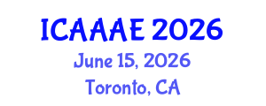 International Conference on Aeronautical and Aerospace Engineering (ICAAAE) June 15, 2026 - Toronto, Canada International Conference on Aeronautical and Aerospace Engineering (ICAAAE) June 15, 2026 - Toronto, Canada