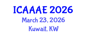 International Conference on Aeronautical and Aerospace Engineering (ICAAAE) March 23, 2026 - Kuwait, Kuwait International Conference on Aeronautical and Aerospace Engineering (ICAAAE) March 23, 2026 - Kuwait, Kuwait