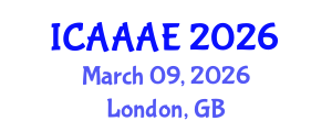 International Conference on Aeronautical and Aerospace Engineering (ICAAAE) March 09, 2026 - London, United Kingdom International Conference on Aeronautical and Aerospace Engineering (ICAAAE) March 09, 2026 - London, United Kingdom