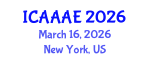 International Conference on Aeronautical and Aerospace Engineering (ICAAAE) March 16, 2026 - New York, United States International Conference on Aeronautical and Aerospace Engineering (ICAAAE) March 16, 2026 - New York, United States