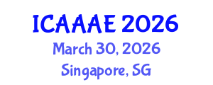 International Conference on Aeronautical and Aerospace Engineering (ICAAAE) March 30, 2026 - Singapore, Singapore International Conference on Aeronautical and Aerospace Engineering (ICAAAE) March 30, 2026 - Singapore, Singapore