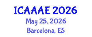 International Conference on Aeronautical and Aerospace Engineering (ICAAAE) May 25, 2026 - Barcelona, Spain International Conference on Aeronautical and Aerospace Engineering (ICAAAE) May 25, 2026 - Barcelona, Spain