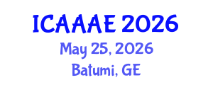 International Conference on Aeronautical and Aerospace Engineering (ICAAAE) May 25, 2026 - Batumi, Georgia International Conference on Aeronautical and Aerospace Engineering (ICAAAE) May 25, 2026 - Batumi, Georgia