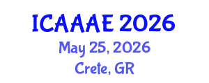 International Conference on Aeronautical and Aerospace Engineering (ICAAAE) May 25, 2026 - Crete, Greece International Conference on Aeronautical and Aerospace Engineering (ICAAAE) May 25, 2026 - Crete, Greece