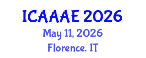 International Conference on Aeronautical and Aerospace Engineering (ICAAAE) May 11, 2026 - Florence, Italy International Conference on Aeronautical and Aerospace Engineering (ICAAAE) May 11, 2026 - Florence, Italy